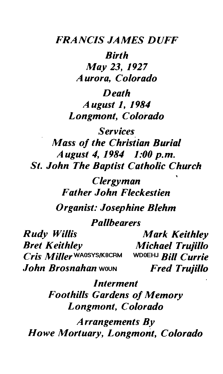 Frank Funeral